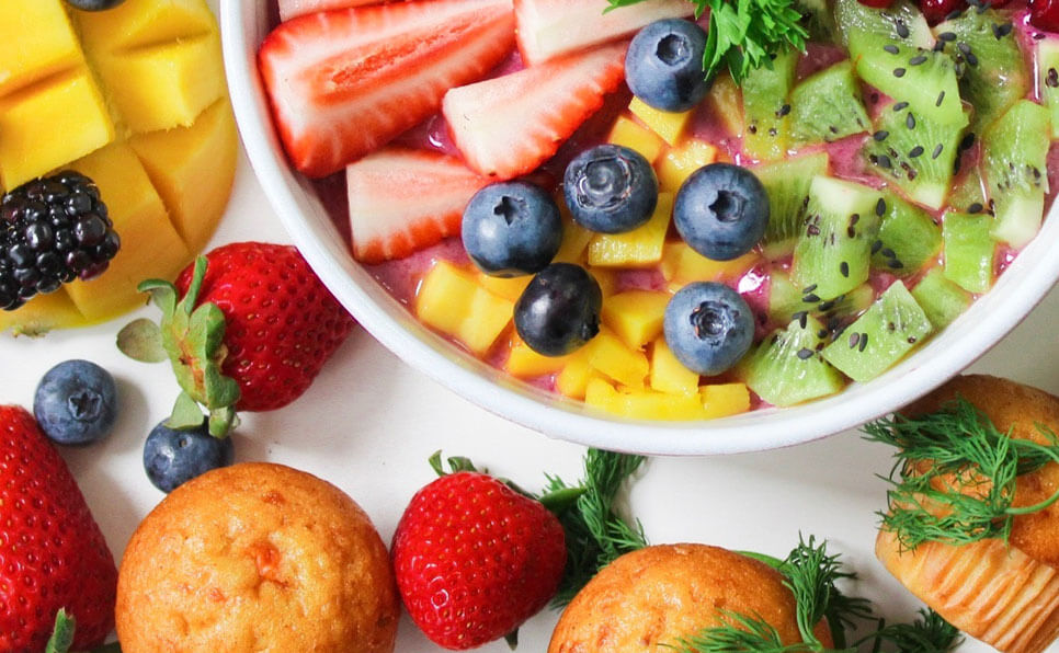 Honey Lime Rainbow Fruit Salad